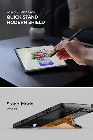 Picture of VRS DESIGN QuickStand Modern Pro case for Galaxy Z Fold 4 (Matte Black)