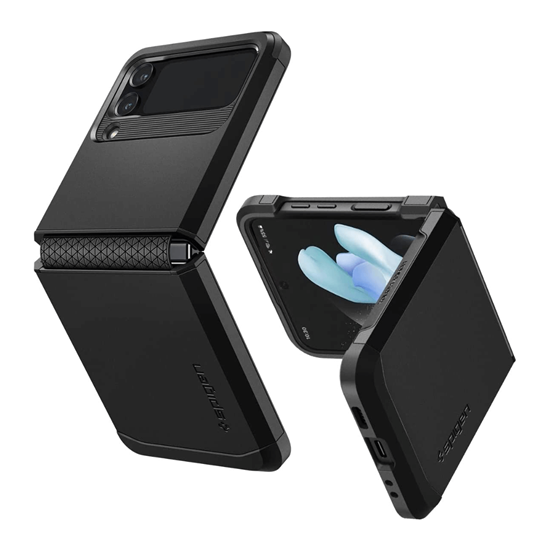 Picture of Spigen Tough Armor case for Galaxy Z Flip 4 Case (Black)