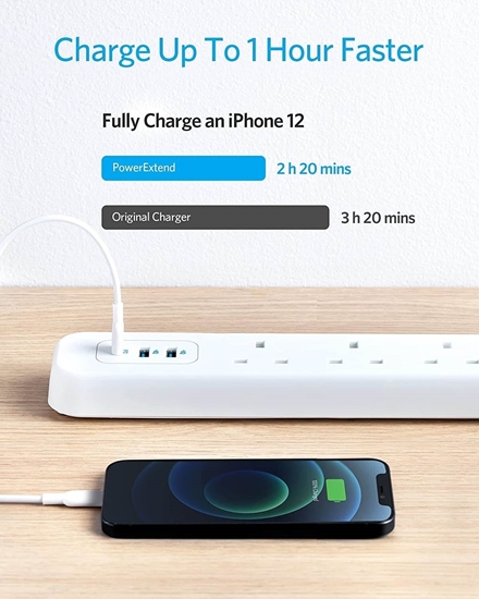 Picture of Anker PowerExtend 6-in-1 USB-C PowerStrip (White)