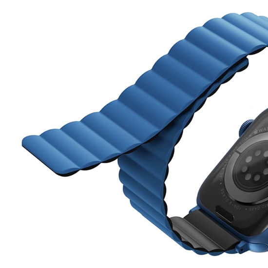Picture of Uniq Revix Reversible Strap for Apple Watch 49/45/44mm - Caspian Blue / Black
