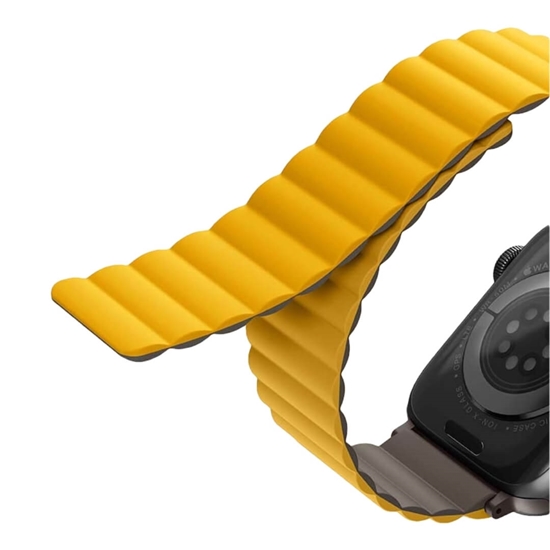 Picture of Uniq Revix Reversible Strap for Apple Watch 49/45/44mm - Mustard / Khaki