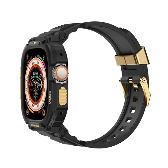 Picture of amBand M1 Sport Case for Apple Watch Ultra 49mm (Black/Gold)